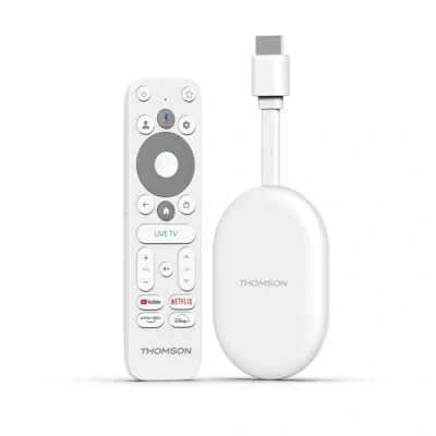Immagine di THOMSON 150 GO CAST 4K UHD Streaming Dongle Dolby Atmos Digital+ Voice Control Googlecast SDRAM 2 GB Flash 8 Multiplug Power Adapter (2Pin/3Pin)