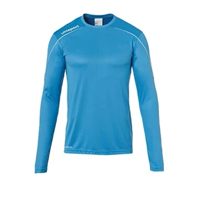 Immagine di uhlsport Stream 22 Maglia a Maniche Lunghe da Uomo, Maglietta, 100347815, Cyan/Weiß, XL