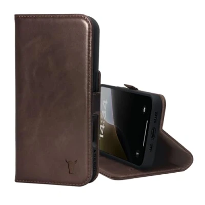 Immagine di TORRO Cover in Pelle Compatibile con iPhone 16 Custodia a Portafoglio Premium Cavalletto e Slot per Carte (Compatibile Caricatori Ufficiali MagSafe) Marrone Scuro