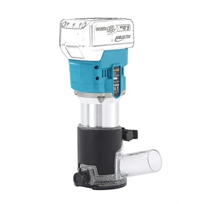Immagine di KATSU FIT BAT 21V Cordless Rrifilatore Legno Laminatore Router Falegname Strumento con 2 Mandrini Pinze 1/4&quot; e 6mm, senza Batteria o Caricabatterie 102760