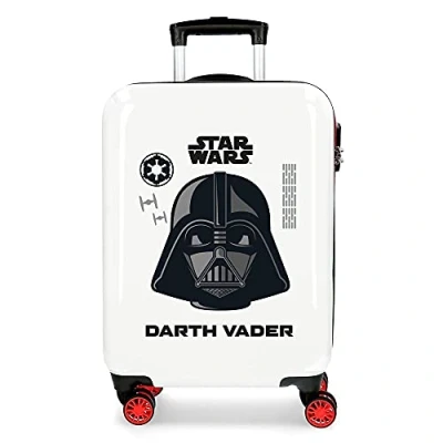 Immagine di Star Wars Darth Vader Valigia da cabina bianca 38 x 55 20 cm rigida ABS chiusura a combinazione laterale 34 l 2 kg 4 ruote doppie bagaglio mano