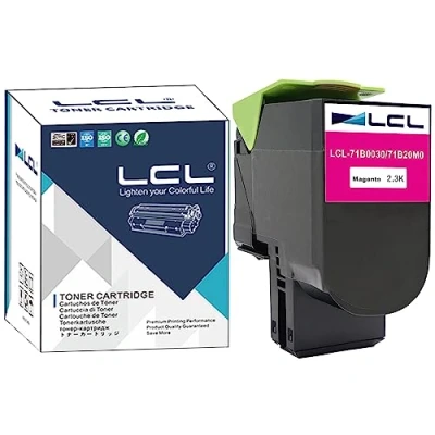 Immagine di LCL Cartucce di Toner Compatibile 71B0030 71B20M0 CS317dn CS317 CX317 CX317dn CS417 CS417dn CX417 CX417de CS517 CS517de CX517 CX517de (1 Magenta) Sostituzione per Lexmark