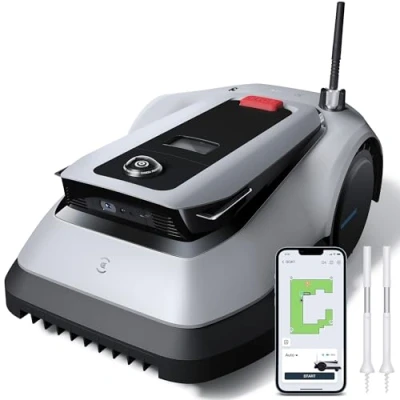 Immagine di ECOVACS GOAT G1 800 robot tagliaerba 800mq senza filo perimetrale, Rasaerba con mappatura automatica, posizionamento Banda Ultra Larga+Vision+GPS, gestione di 16 zone, pendenza fino al 45%