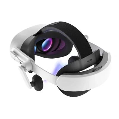 Immagine di KIWI Design Auricolare Cinturino per la Testa con Batteria Quest 3/3S, K4 Duo Cuffie DualFast a Ricarica Rapida Accessori VR Bilanciato e Suono Migliorato
