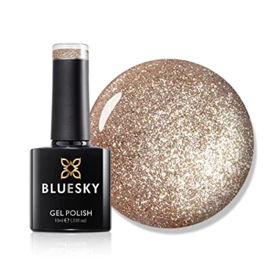 Immagine di Bluesky Smalto Per Unghie Gel, July Sunset, Xsj36, Oro, Luccichio (Per Lampade Uv E Led) 10 Ml