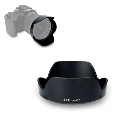 Immagine di JJC EW 73E paraluce a baionetta per obiettivo Canon RF 15 30 mm, F4.5 6.3 IS STM, reversibile riduce il flare dell&#039;obiettivo, previene la riflessione protegge l&#039;obiettivo