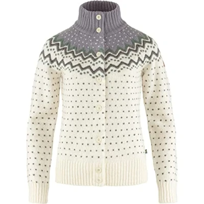 Immagine di Fjallraven 84148 113 055 Övik Knit Cardigan W/Övik W Maglia Lunga Donna Chalk White Flint Grey Taglia S