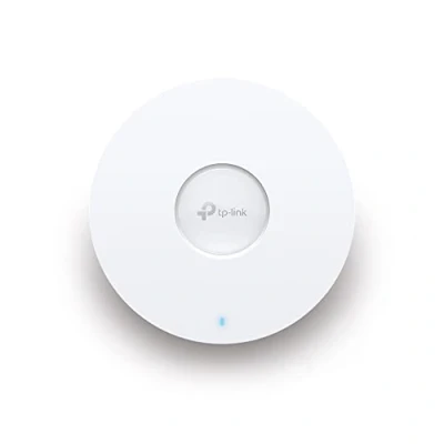 Immagine di TP Link AX3000 Punto di accesso Wi Fi 6 per montaggio a soffitto, wireless, 160 MHz, porta Ethernet da 2,5 Gbps, gestione cloud, tecnologia Omada Mesh, Roaming IA senza interruzioni, alimentazione