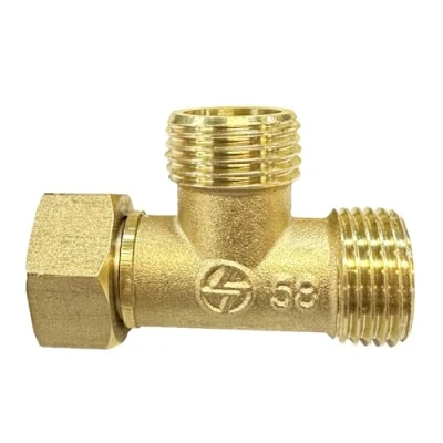 Immagine di SENRISE, connettore da 2/5 cm, 3 vie tubo a T uguale raccordi di collegamento per aria gas acqua adattatore/accoppiatore (tipo C)