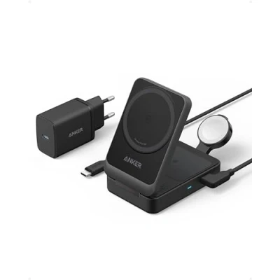 Immagine di Anker 3 In 1 MagGo Caricabatterie Rapido Wireless Nero