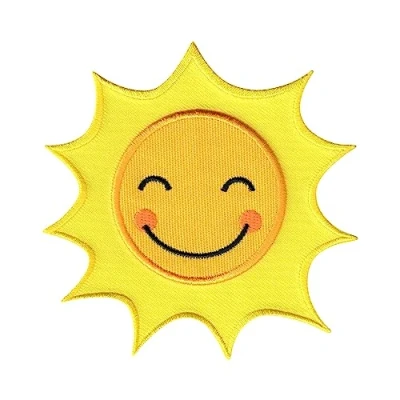 Immagine di PatchMommy Toppa Termoadesiva Sole Patch Ricamate per Ferro da Stiro o Cucire Toppe Adesive Vestiti, Applicazioni Tessuti Bambini