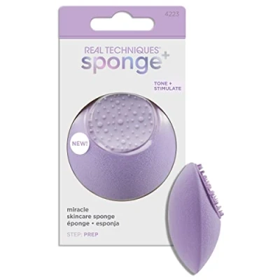 Immagine di Miracle Skin Sponge: Esponja multifuncional con colágeno REAL TECHNIQUES Viola