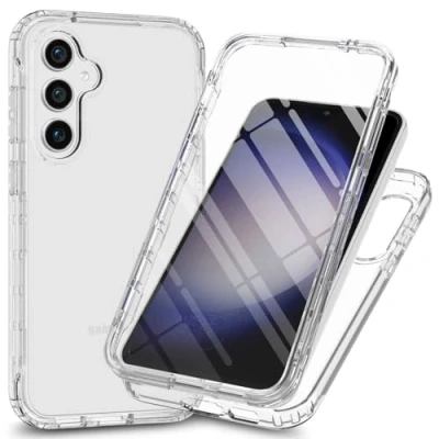 Immagine di XINNI Cover per Samsung Galaxy S24 Plus 5G, Protezione Schermo Integrata 360 Gradi Antiurto Custodia, Rugged Doppia Faccia Bumper Trasparente Full Guscio Fronte Retro Case, Cristallo