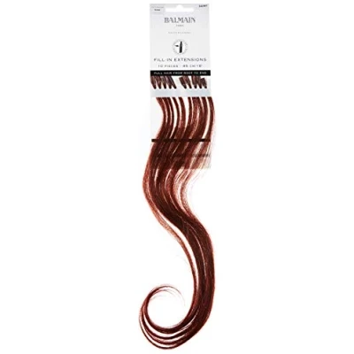 Immagine di Balmain Fill In Extension Capelli Umani 10 Pezzi, Lunghezza 45 cm, Numero 5RM Mogano Chiaro Rosso Marrone 0,04 kg