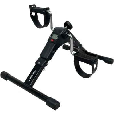 Immagine di TechFit PED2 Pedaliera, Mini Cyclette per Uso Domestico e in Ufficio, Attrezzo da Allenamento Facile Braccia Gambe, con Display LCD, Adatto Recupero Leggero