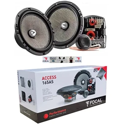Immagine di 1 kit a 2 vie FOCAL ACCESS 165AS da 16,5 cm 165 mm 6,5&quot; di diametro 60 watt rms 120 max 4 ohm 91,3 db woofer tweeter crossover, coppia + 5 sticker omaggio