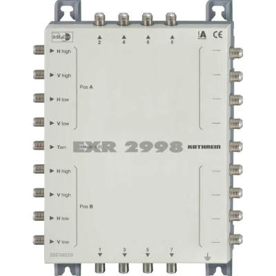 Immagine di Kathrein EXR 2998 SAT multiswitch a cascata Ingressi (Multiswitch): 9 (8 satellitare / 1 terrestre) Numero utenti: 8