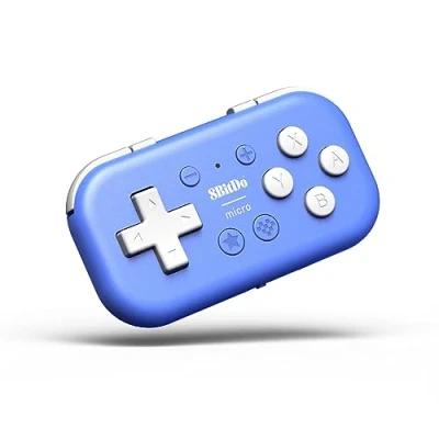 Immagine di 8Bitdo Micro Bluetooth Gamepad Pocket sized Mini Controller for Switch, Android, and Raspberry Pi, Support Keyboard Mode (Blue)