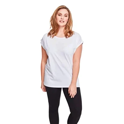 Immagine di Urban Classics Extended Shoulder Tshirt basic, Donna, Taglia: 4XL, White