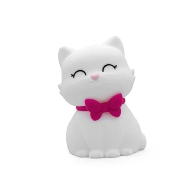 Immagine di DHINK Luce notturna LED gatto Lampada in silicone per cameretta dei bambini e da comodino Regalo nascita, bianco