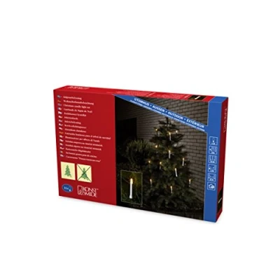 Immagine di Konstsmide 1005 000 Illuminazione per albero di natale Candela esterno rete elettrica Numero lampadine 16 Lampada ad incandescenza Trasparente Lunghezza