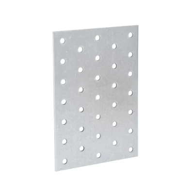 Immagine di Alberts 353414 Piastra Forata, Acciaio, zincato con procedimento Sendzimir, 140 x 100 mm