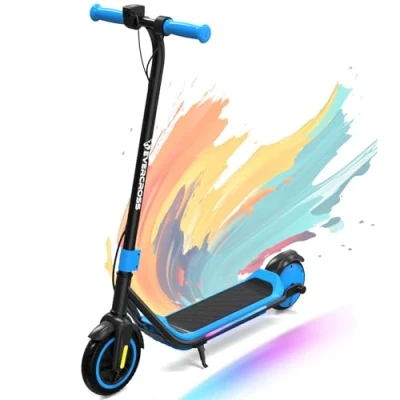 Immagine di EVERCROSS E6 Monopattino elettrico bambini dai 6 ai 12 anni, tre modalità velocità, batteria alta capacità 21,6V/5,2AH, motore 150W, velocità sicurezza 8 6KM/H, autonomia 15KM, leggero e portatile.
