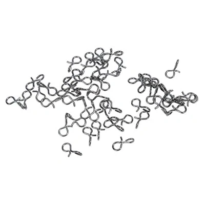 Immagine di 50pcs Snaps da pesca,Pesca Girelle con Moschettone per Connettori Clip Girevoli Pesca a Scatto Rapido in Acciaio Inossidabile Nero Luccio,Mulinello(S)