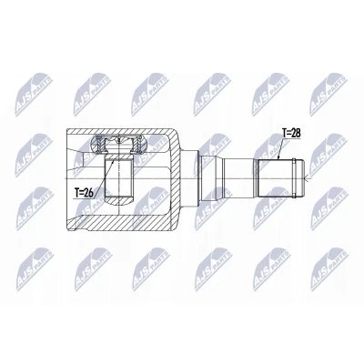 Immagine di NTY NPW VV 070 Kit Giunto Omocinetico Trasmissione automatica Assale anteriore Sx