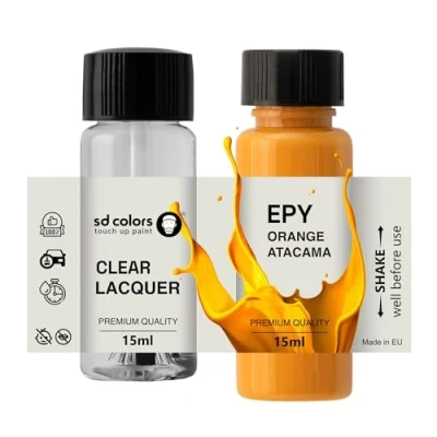 Immagine di SD COLORS ARANCIONE ATACAMA EPY New Ritocco Vernice 15 ML RIPARAZIONE GRAFFIO PENNELLO COLORE CODICE (VERNICI+LACQUA)