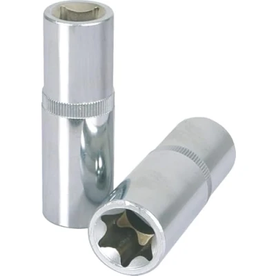 Immagine di KS TOOLS 918.2406 Serie di bussole DIN3120, ISO1174 E10 Acciaio al cromo vanadio Torx esterno, Profilo E zigrinato