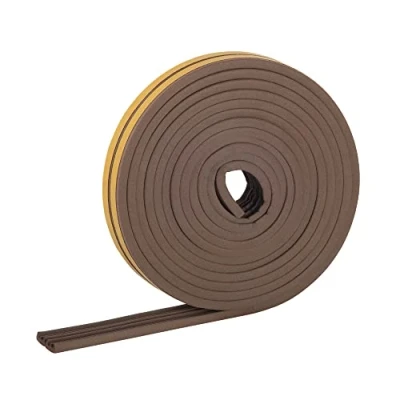 Immagine di HELPMATE Nastro sigillante autoadesivo per finestre e porte Guarnizione finestre/porta isolare colonne da 2 a 3,5 mm di larghezza 9 x 4 (profilo E, 6 metri, marrone)