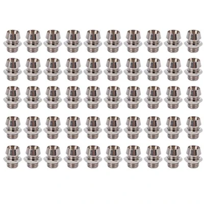 Immagine di Presa lampada a LED da 50 pezzi, supporto per clip castone con in metallo 3 mm, paralume diodi emissione di luce rame, supporti display pannello rotondo