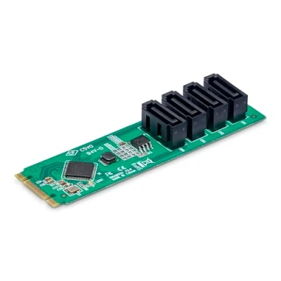 Immagine di StarTech.com scheda adattatore da M.2 a SATA 4 porte, di espansione PCIe 3.0 HDD/SSD; Windows/macOS/Linux