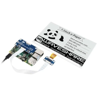 Immagine di Waveshare 7.5 Inch E Paper Display Hat Module V2 Kit 800x480 Resolution 3.3v/5v Ink Electronic Screen with Embedded Controller SPI Interface Compatible Raspberry Pi/Jetson Nano/Arduino/STM32