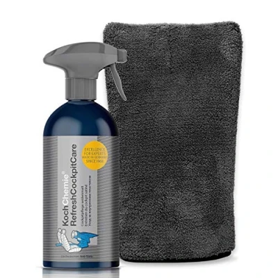 Immagine di detailmate Koch Chemie Refresh Cockpit Care Set di pulizia per interni, 500 ml, guanti precisione in microfibra, 1000 GSM