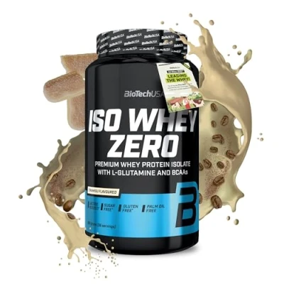 Immagine di BioTechUSA Iso Whey Zero Premium Protein Isolate Grass Fed Enzyme Free Sugar and Gluten free, 908 g, Tiramisù