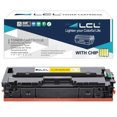 Immagine di LCL Cartucce di Toner Compatibile 054 054H CRG 3025C002 (1Giallo) Sostituzione per Canon i SENSYS LBP621cw 623cw MF643CDW MF645CX MF640C MF641CW MF642CDW MF644CDW