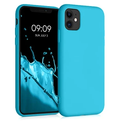 Immagine di kwmobile Custodia Compatibile con Apple iPhone 11 Cover Back Case per Smartphone in Silicone TPU Protezione Gommata celeste scuro