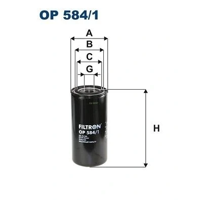 Immagine di FILTRON OP 584/1 Filtro olio 1 12 UNF ad avvitamento