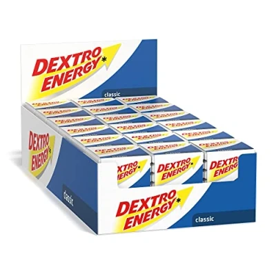 Immagine di DEXTRO ENERGY Dadi classici (confezione risparmio da 18) cubi di zucchero d&#039;uva con carboidrati, destrosio, va direttamente nel sangue, cervello e nei muscoli, maltodestrina, senza