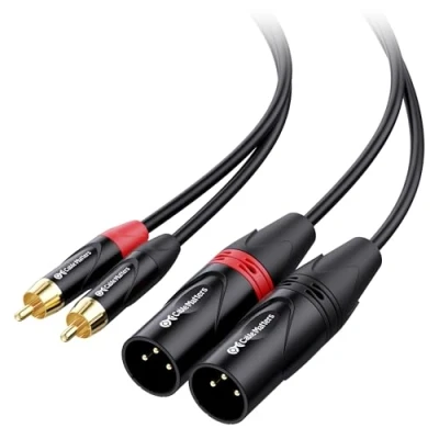 Immagine di Cable Matters cavo di interconnessione sbilanciato da RCA a XLR doppio 1,8m, 2 maschio (doppio RCA) 1,8m
