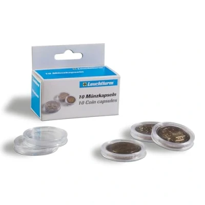 Immagine di Leuchtturm 10 Capsule per monete, 14 62 mm, monete in oro e argento ed Euro