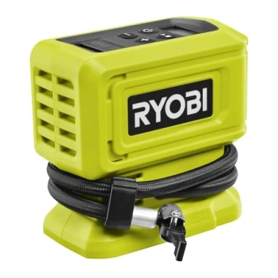 Immagine di Ryobi Compressore wireless 18 V ONE+ 11 bar gonfiaggio pneumatico e palloncino Viene fornito con 3 punte (senza batteria) RPI18