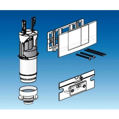 Immagine di Friatec 330801 Set di aggiornamento per WC &quot;Friabloc&quot;, con pannello azionamento F 102, colore: Bianco