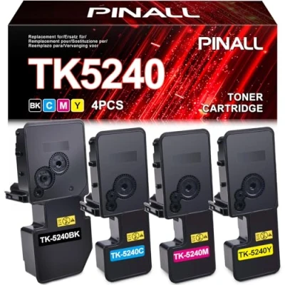 Immagine di PINALL TK5240 Compatibile per Toner Kyocera TK 5240 5240C 5240Y TK5240K 5240M ECOSYS M5526cdw M5526cdn P5026cdn P5026cdw. (Nero Magenta Ciano Giallo)