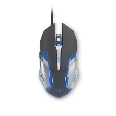 Immagine di DR1TECH [Amazon Exclusive] Avenger Mouse da Gaming con Filo in Tessuto Resistente 6 Tasti fino a 3200 DPI Design Leggero e Ergonomico Gioco per PC/PS4/XBOX