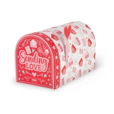 Immagine di Legami Scatola Regalo Love Mailbox, Confezione Cassetta Postale in Carta certificata FSC, Tema Letters, Extra Large, 12.1 x 13.3 22.2 cm