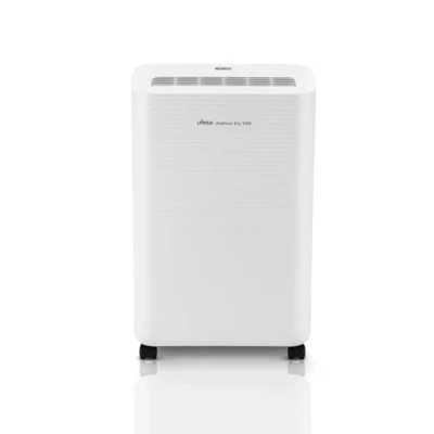 Immagine di Ufesa Wellness Dry 1000 Deumidificatore 250W, 10L/24h, Silenzioso 47dB con Pannello Intuitivo, Funzione di Asciugatura dei Vestiti, Sensore Umidità, Capacità 2L, 2 Velocità, Timer, Fino a 40m2