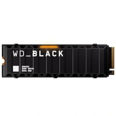 Immagine di WD Black 8TB SN850X NVMe SSD con dissipatore di calore, M.2 2280, PCIe Gen4, ad alte Prestazioni, velocità fino a 7200 MB/s in Lettura, 6600 scrittura, Nero